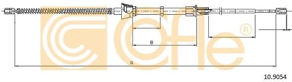 Cable Pull, parking brake 10.9054