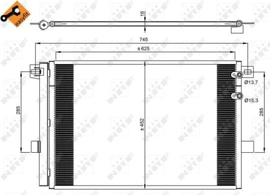 Condenser, air conditioning EASY FIT 350041