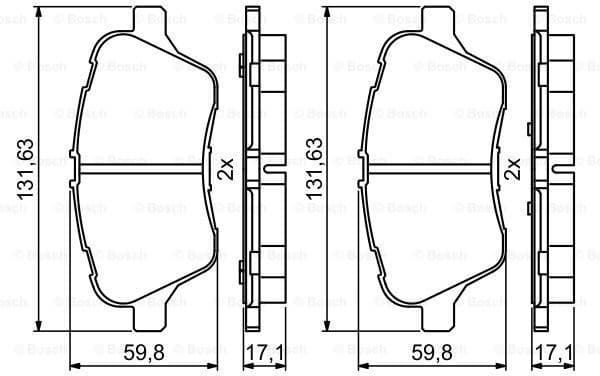 Brake Pad Set, disc brake 0986494792 - image 7