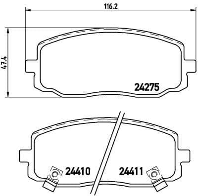 Brake Pad Set, disc brake PRIME LINE P30032