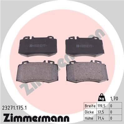 Brake Pad Set, disc brake 23271.175.1