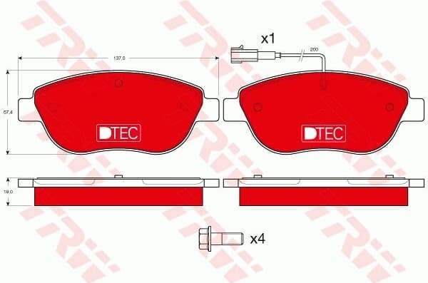 Brake Pad Set, disc brake DTEC COTEC GDB1483DTE