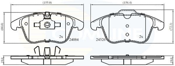 Brake pads front CBP06036