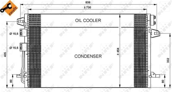 Condenser, air conditioning EASY FIT 35617