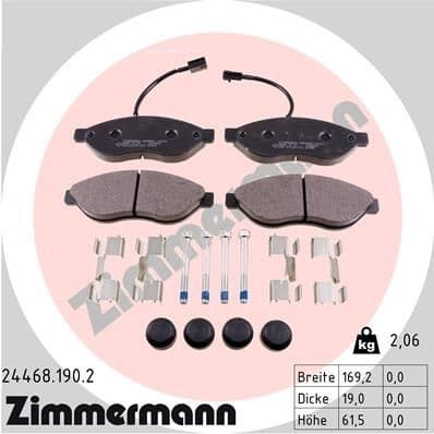 Brake Pad Set, disc brake 24468.190.2
