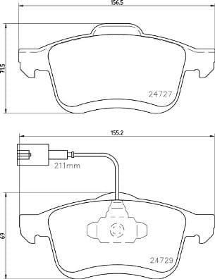 Brake Pad Set, disc brake PRIME LINE P23163