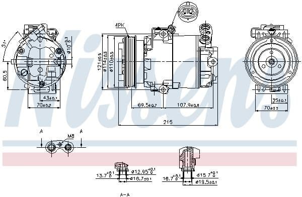 Compressor, air conditioning ** FIRST FIT ** 89333