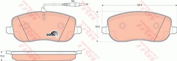 Brake Pad Set, disc brake COTEC GDB1503