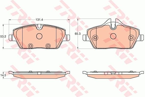 Brake Pad Set, disc brake COTEC GDB2038