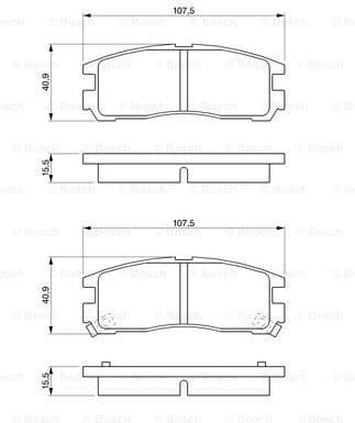 Brake Pad Set, disc brake 0986461145