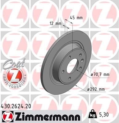 Brake Disc COAT Z 430.2624.20