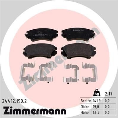 Brake Pad Set, disc brake 24412.190.2