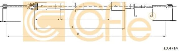 Cable Pull, parking brake 10.4714