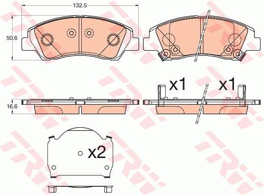 Brake Pad Set, disc brake GDB3618