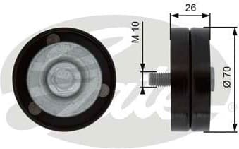 Deflection/Guide Pulley, V-ribbed belt DriveAlign™ T36363