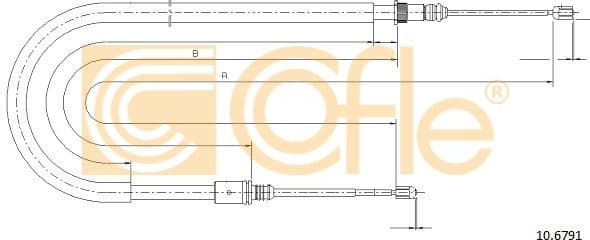 Cable Pull, parking brake 10.6791