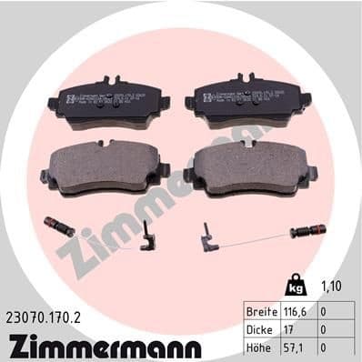 Brake Pad Set, disc brake 23070.170.2
