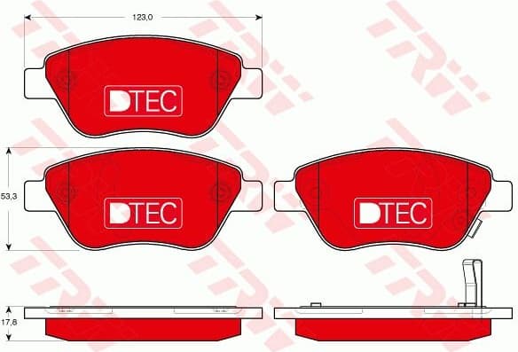 Brake Pad Set, disc brake DTEC COTEC GDB1700DTE