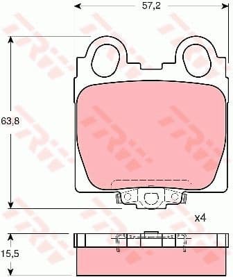 Brake Pad Set, disc brake GDB3233