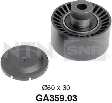 Deflection/Guide Pulley, V-ribbed belt GA359.03