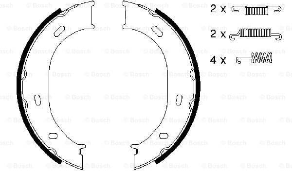 Brake Shoe Set, parking brake 0986487610 - image 5