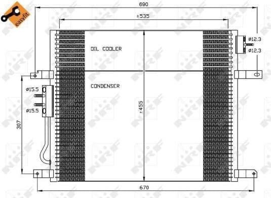 Condenser, air conditioning EASY FIT 35577