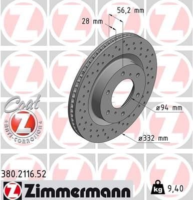 Brake Disc SPORT BRAKE DISC Z 380.2116.52