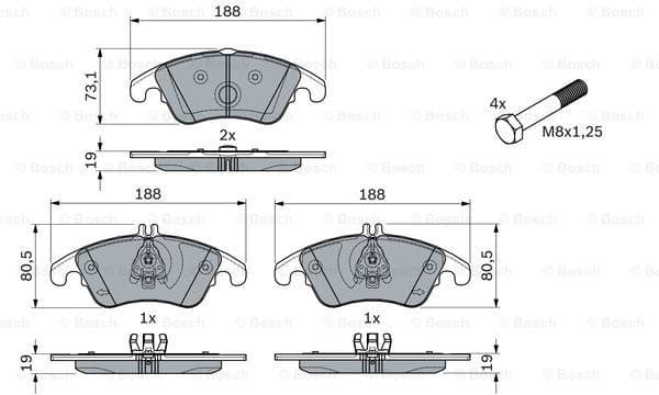 Brake Pad Set, disc brake 0986494263 - image 7