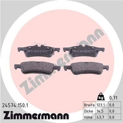 Brake Pad Set, disc brake 24574.150.1