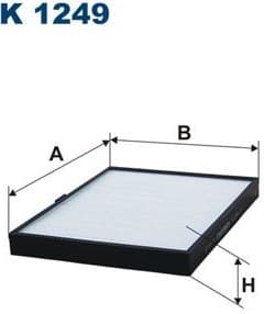 Filter, cabin air K1249