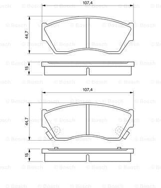 Brake Pad Set, disc brake 0986493340