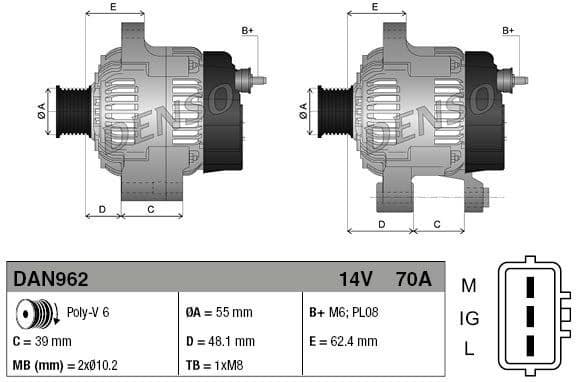 Alternator DAN962 - image 3