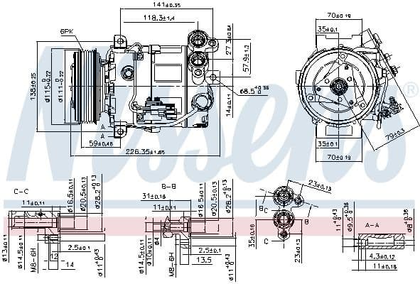 Compressor, air conditioning ** FIRST FIT ** 89465