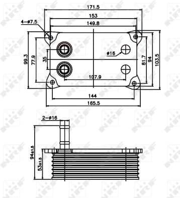 Oil Cooler, engine oil EASY FIT 31071