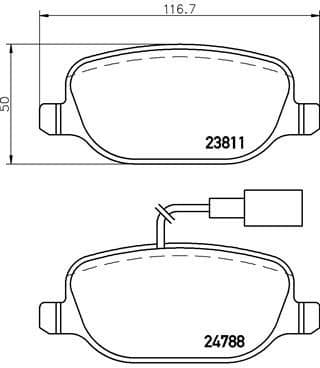Brake Pad Set, disc brake PRIME LINE P23152