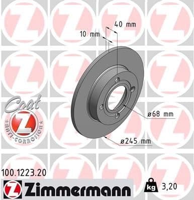 Brake Disc COAT Z 100.1223.20