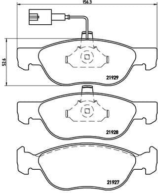 Brake Pad Set, disc brake PRIME LINE P23070