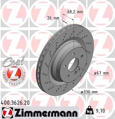 Brake Disc COAT Z 400.3626.20