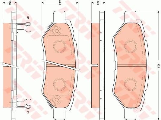 Brake Pad Set, disc brake GDB4602