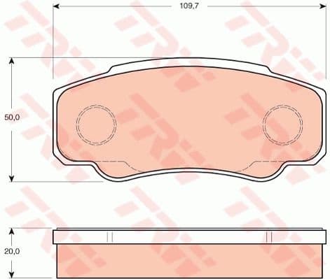 Brake Pad Set, disc brake COTEC GDB3441