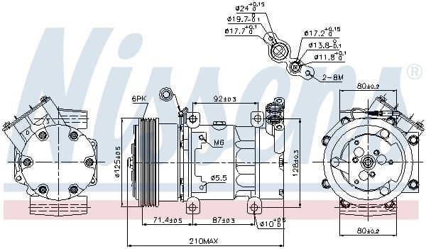 Compressor, air conditioning ** FIRST FIT ** 89159