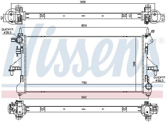 Radiator, engine cooling 63567