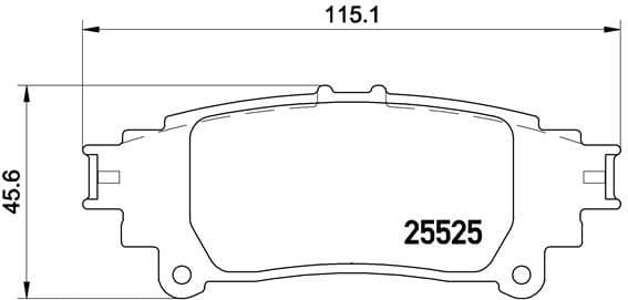 Brake pads rear, Top Quality P83132