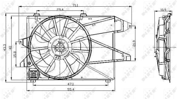 Fan, engine cooling 47004