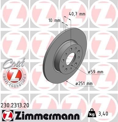 Brake Disc COAT Z 230.2313.20