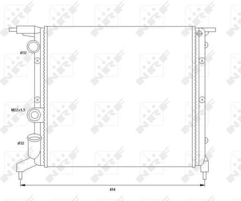 Radiator, engine cooling 58785