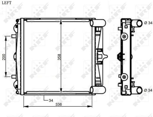 Radiator, engine cooling 59130