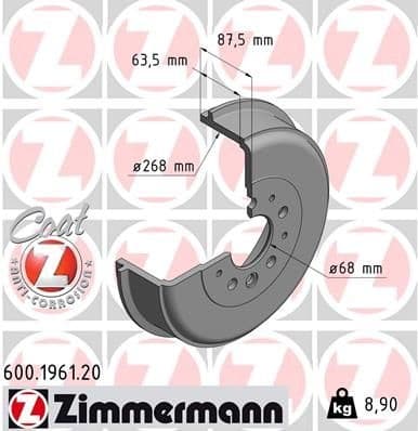 Brake Drum COAT Z 600.1961.20