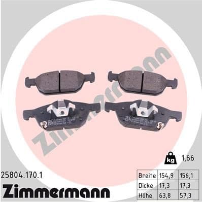 Brake Pad Set, disc brake 25804.170.1 - image 2