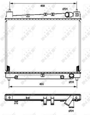 Radiator, engine cooling EASY FIT 53211